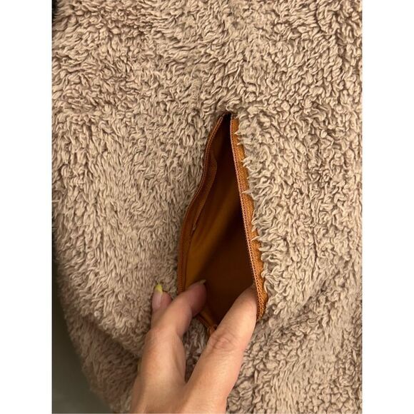 Girlfriend Collective Half-Zip Recycled Polyester Sherpa Jacket in sz XS oversiz - Picture 5 of 7